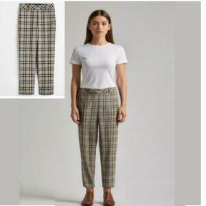 H&M Plaid Trousers pants Size 14